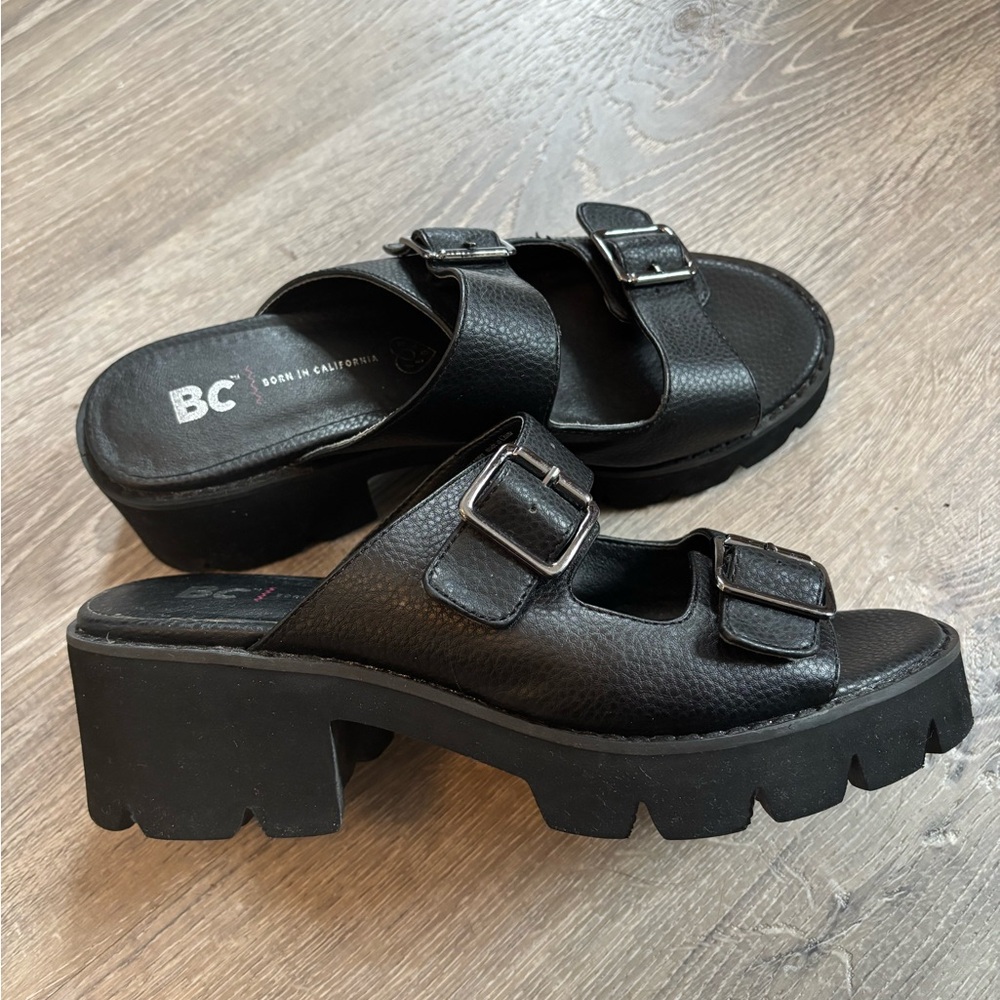 Buckle Strap Platform Sandals